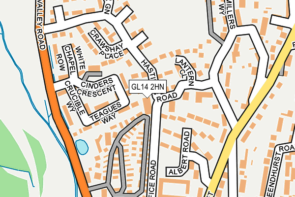 GL14 2HN map - OS OpenMap – Local (Ordnance Survey)