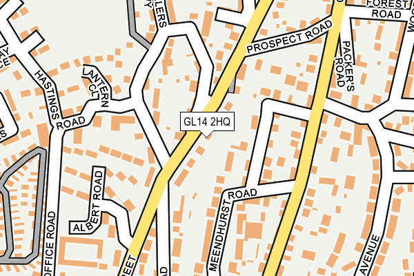GL14 2HQ map - OS OpenMap – Local (Ordnance Survey)