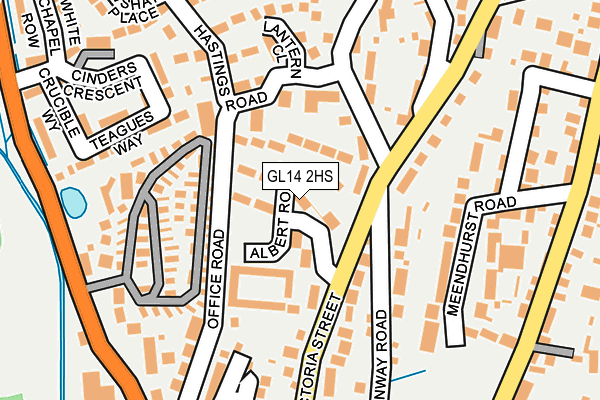 GL14 2HS map - OS OpenMap – Local (Ordnance Survey)