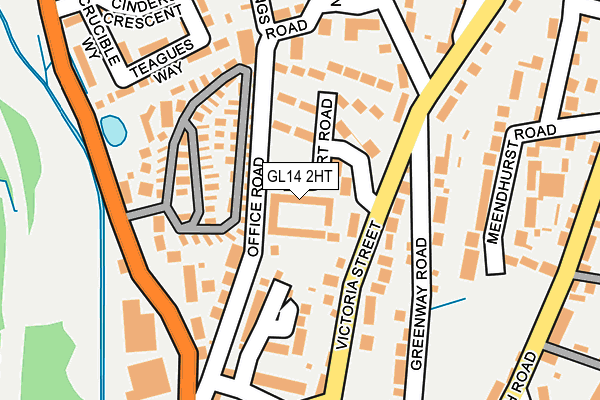 GL14 2HT map - OS OpenMap – Local (Ordnance Survey)