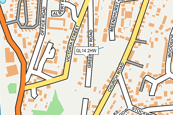 GL14 2HW map - OS OpenMap – Local (Ordnance Survey)