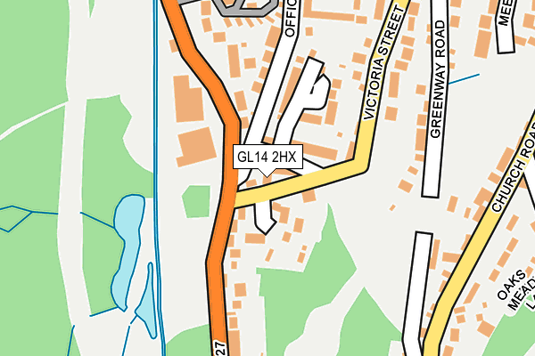 GL14 2HX map - OS OpenMap – Local (Ordnance Survey)