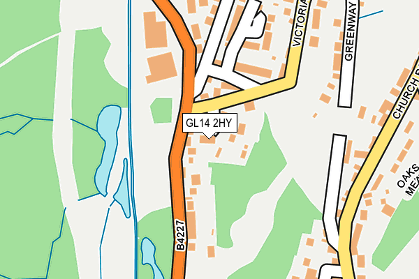 GL14 2HY map - OS OpenMap – Local (Ordnance Survey)