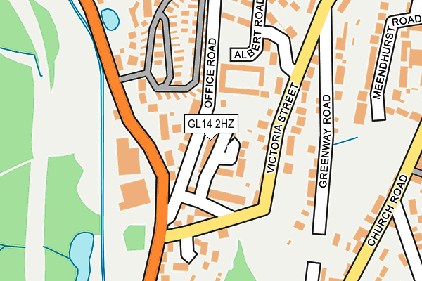 GL14 2HZ map - OS OpenMap – Local (Ordnance Survey)