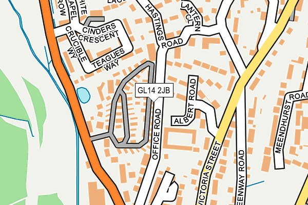 GL14 2JB map - OS OpenMap – Local (Ordnance Survey)