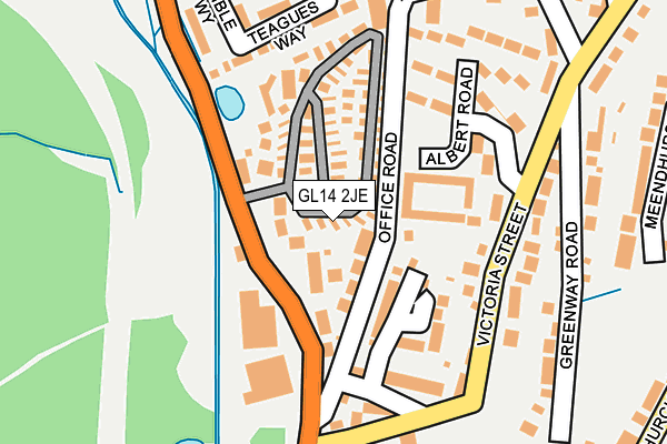 GL14 2JE map - OS OpenMap – Local (Ordnance Survey)