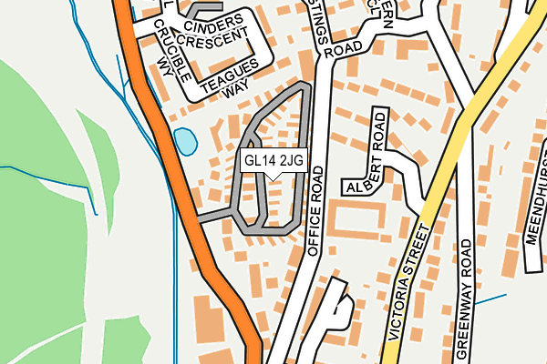 GL14 2JG map - OS OpenMap – Local (Ordnance Survey)