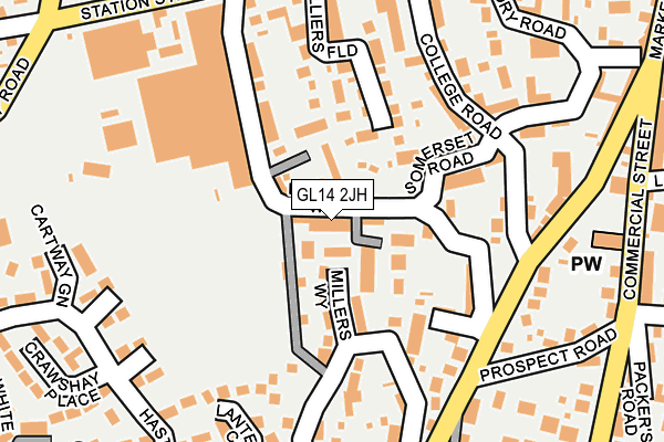 GL14 2JH map - OS OpenMap – Local (Ordnance Survey)