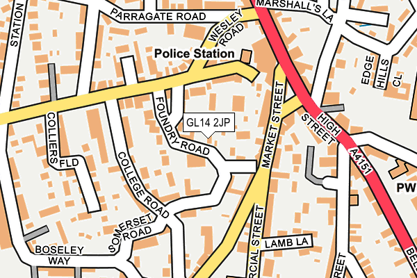 GL14 2JP map - OS OpenMap – Local (Ordnance Survey)