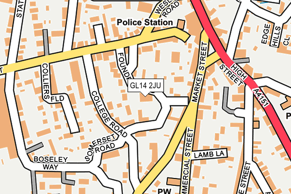 GL14 2JU map - OS OpenMap – Local (Ordnance Survey)