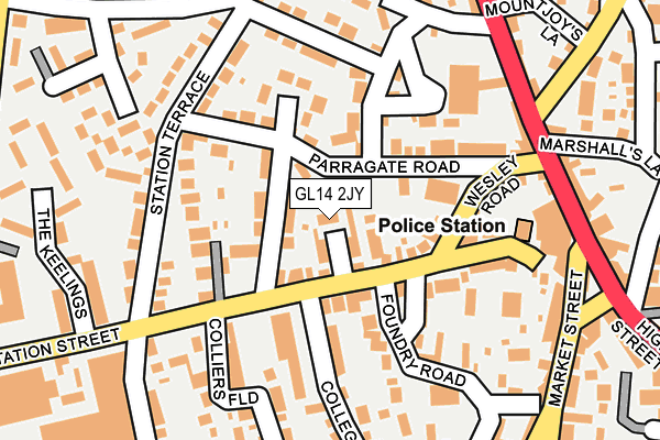 GL14 2JY map - OS OpenMap – Local (Ordnance Survey)