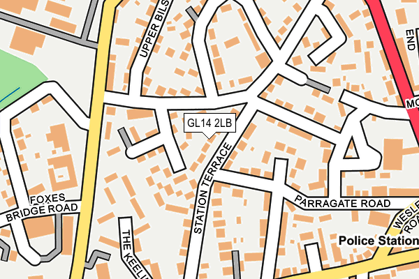 GL14 2LB map - OS OpenMap – Local (Ordnance Survey)