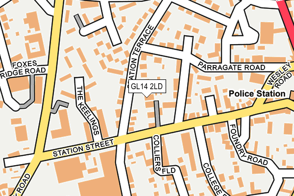 GL14 2LD map - OS OpenMap – Local (Ordnance Survey)