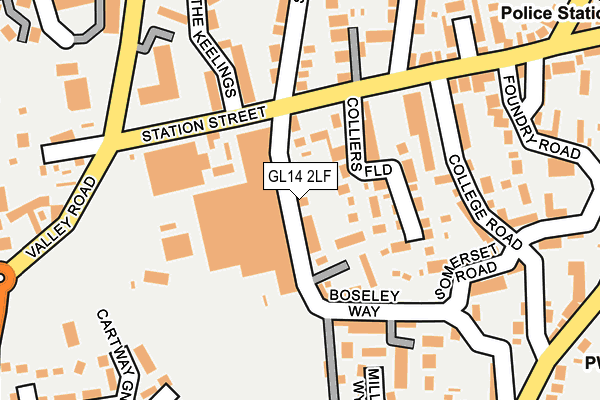 GL14 2LF map - OS OpenMap – Local (Ordnance Survey)