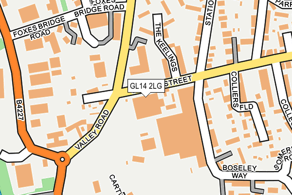 GL14 2LG map - OS OpenMap – Local (Ordnance Survey)