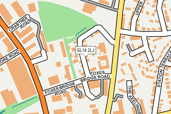 GL14 2LJ map - OS OpenMap – Local (Ordnance Survey)