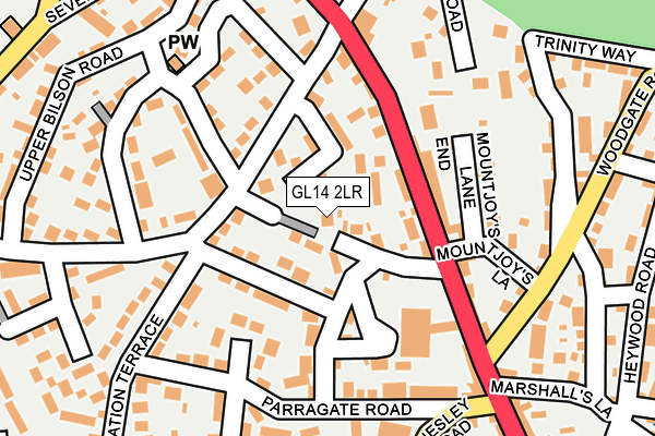 GL14 2LR map - OS OpenMap – Local (Ordnance Survey)