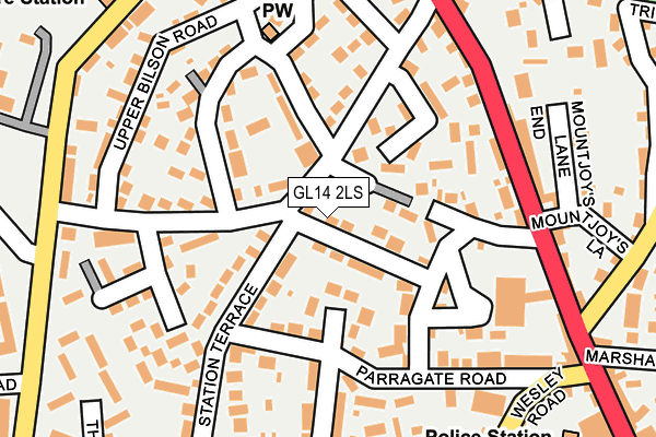 GL14 2LS map - OS OpenMap – Local (Ordnance Survey)