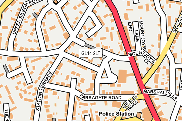 GL14 2LT map - OS OpenMap – Local (Ordnance Survey)