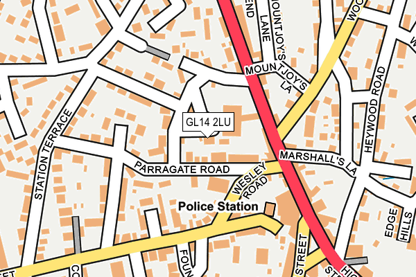 GL14 2LU map - OS OpenMap – Local (Ordnance Survey)