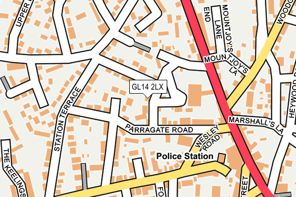 GL14 2LX map - OS OpenMap – Local (Ordnance Survey)