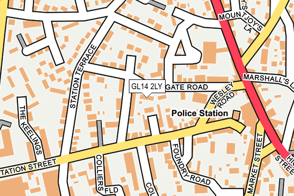 GL14 2LY map - OS OpenMap – Local (Ordnance Survey)