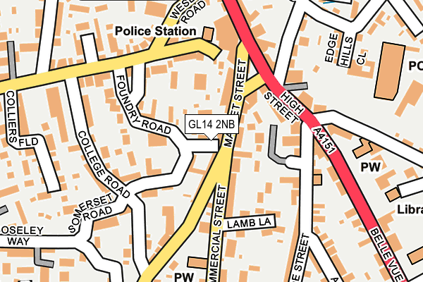 GL14 2NB map - OS OpenMap – Local (Ordnance Survey)