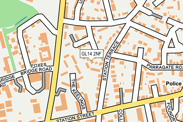 GL14 2NF map - OS OpenMap – Local (Ordnance Survey)