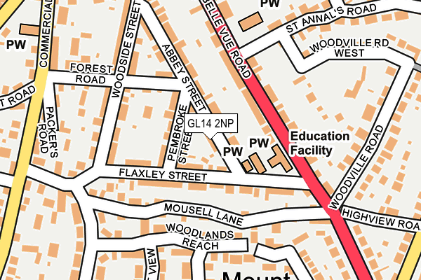 GL14 2NP map - OS OpenMap – Local (Ordnance Survey)