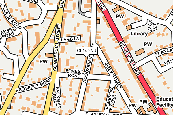 GL14 2NU map - OS OpenMap – Local (Ordnance Survey)