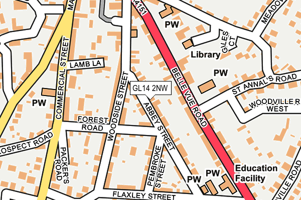 GL14 2NW map - OS OpenMap – Local (Ordnance Survey)