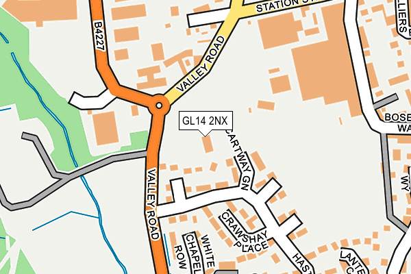 GL14 2NX map - OS OpenMap – Local (Ordnance Survey)