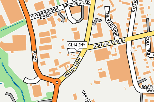 GL14 2NY map - OS OpenMap – Local (Ordnance Survey)