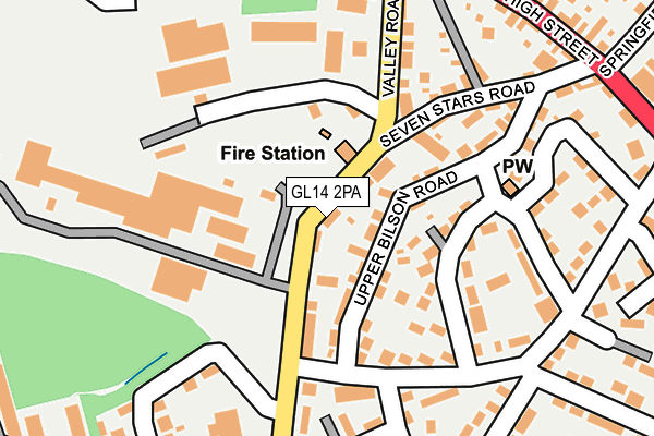 GL14 2PA map - OS OpenMap – Local (Ordnance Survey)
