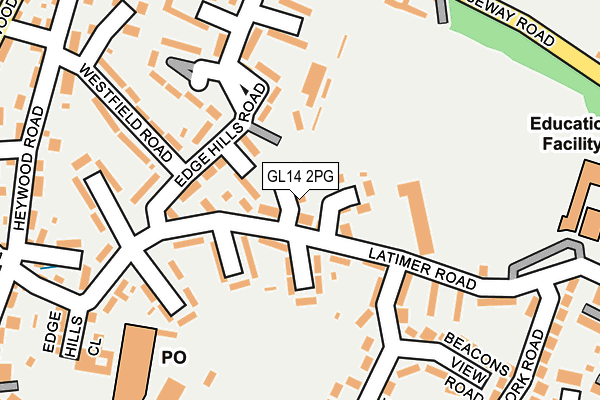 GL14 2PG map - OS OpenMap – Local (Ordnance Survey)