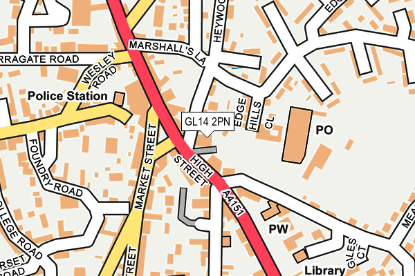 GL14 2PN map - OS OpenMap – Local (Ordnance Survey)