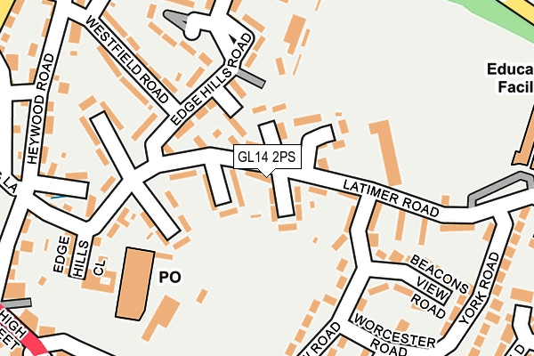 GL14 2PS map - OS OpenMap – Local (Ordnance Survey)