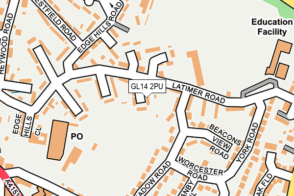 GL14 2PU map - OS OpenMap – Local (Ordnance Survey)