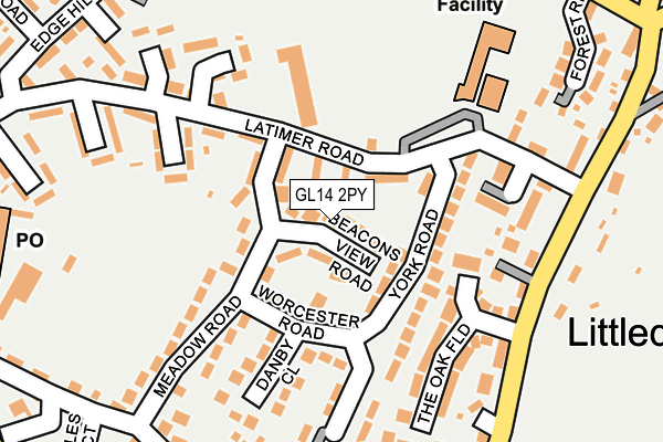 GL14 2PY map - OS OpenMap – Local (Ordnance Survey)