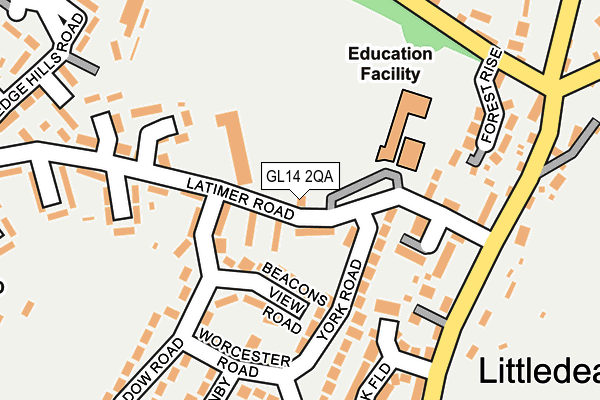 GL14 2QA map - OS OpenMap – Local (Ordnance Survey)