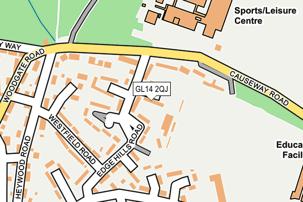 GL14 2QJ map - OS OpenMap – Local (Ordnance Survey)