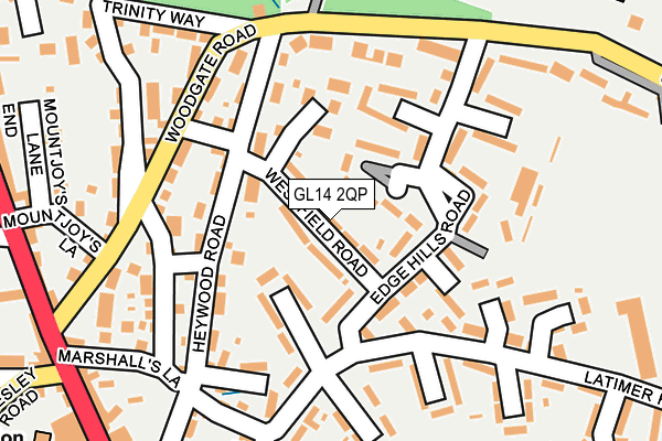 GL14 2QP map - OS OpenMap – Local (Ordnance Survey)