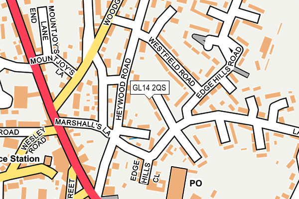 GL14 2QS map - OS OpenMap – Local (Ordnance Survey)