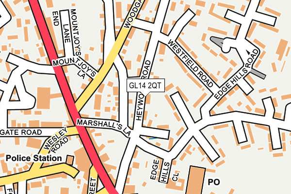 GL14 2QT map - OS OpenMap – Local (Ordnance Survey)