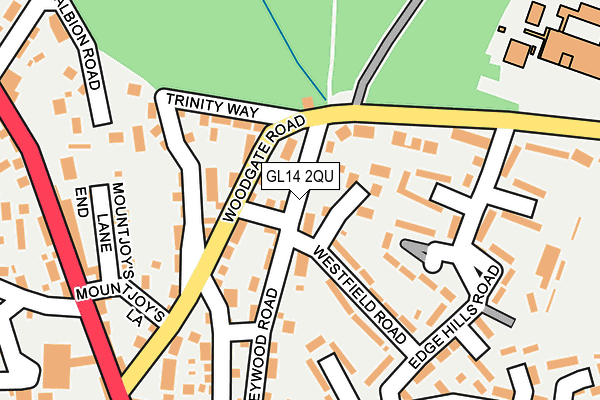 GL14 2QU map - OS OpenMap – Local (Ordnance Survey)