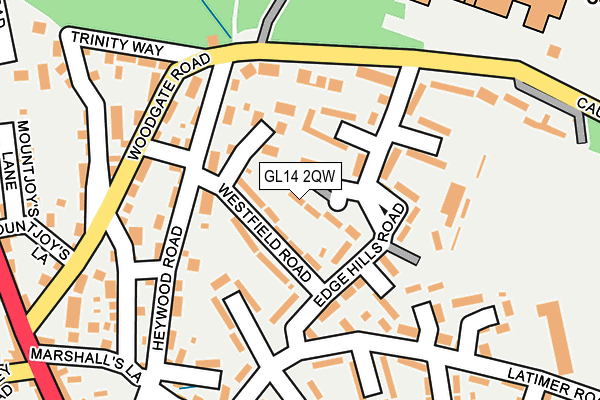 GL14 2QW map - OS OpenMap – Local (Ordnance Survey)