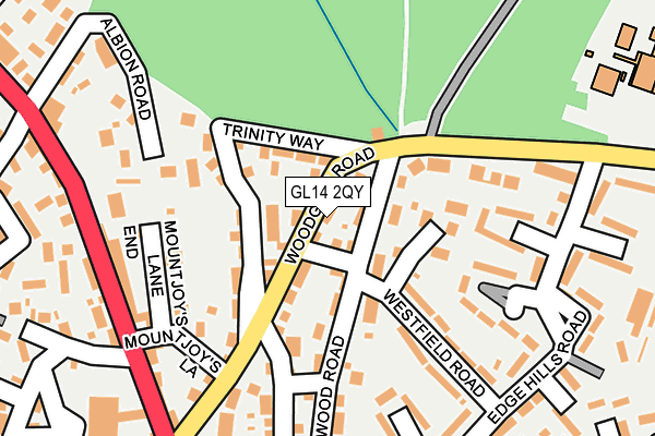 GL14 2QY map - OS OpenMap – Local (Ordnance Survey)