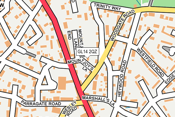 GL14 2QZ map - OS OpenMap – Local (Ordnance Survey)