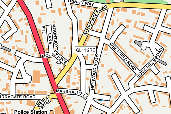 GL14 2RE map - OS OpenMap – Local (Ordnance Survey)