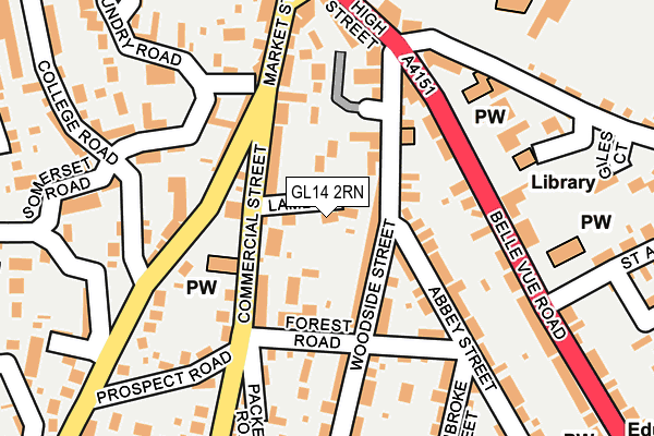 GL14 2RN map - OS OpenMap – Local (Ordnance Survey)